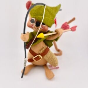 🏹 Annalee Spring- “Robin Hood Mouse” 1990-Vintage Collectible